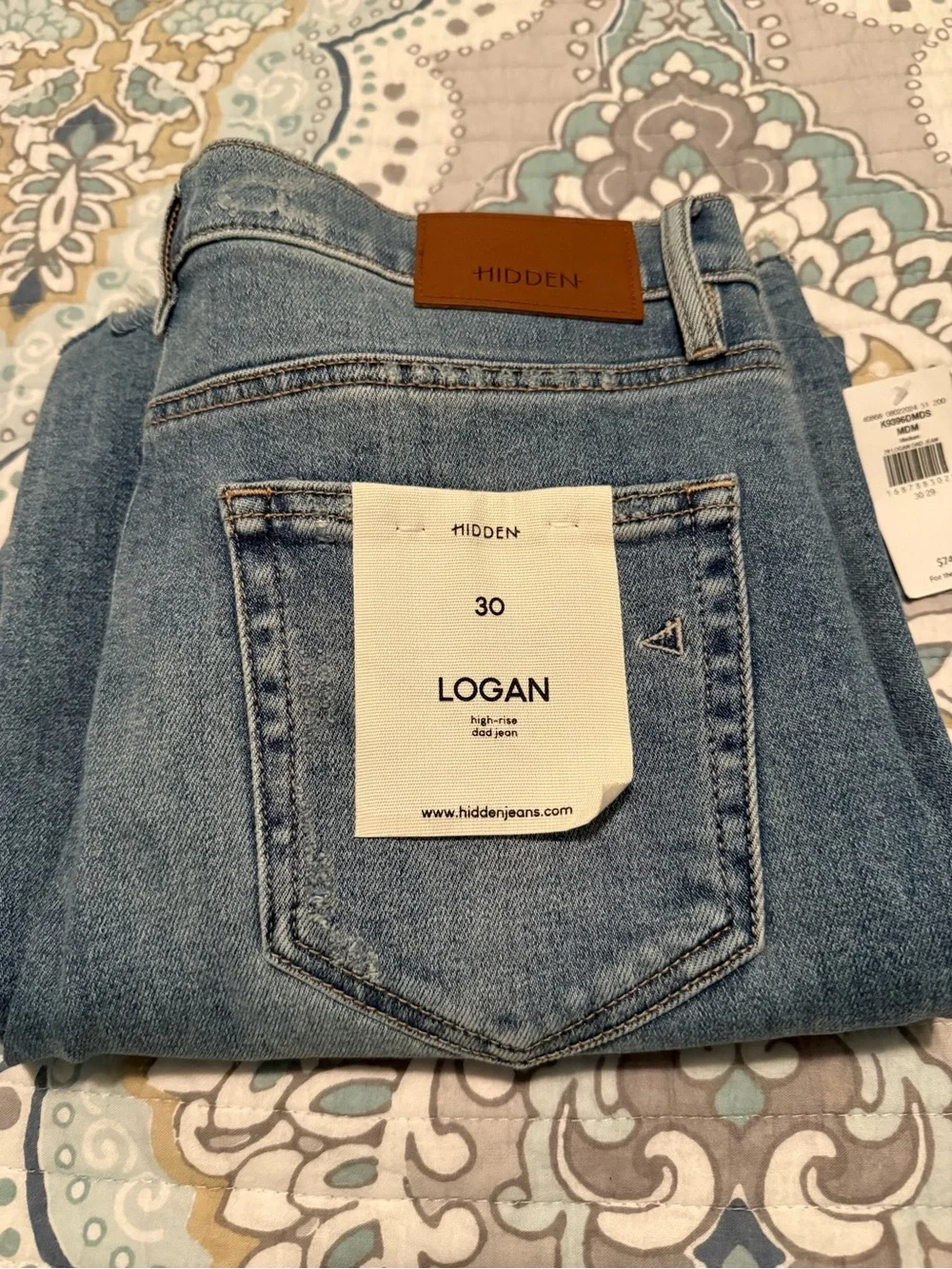 Buckle Straight Leg Jeans in Medium Blue Denim